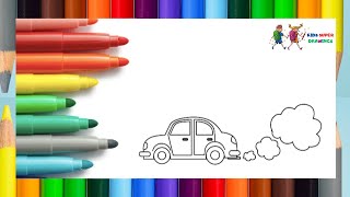 Hi kids today we are going to draw a nice car😘