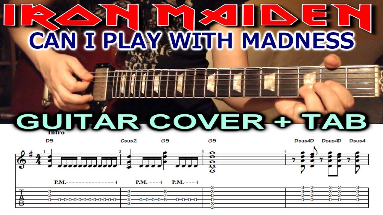 IRON MAIDEN Can I Play With Mandess GUITAR TAB COVER | Lesson | Tutorial |  How To Play - YouTube