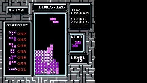 [NES Tetris] PAL Level 9, b2b 700+750K, 307 lines (emulator PB)