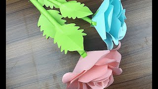 How to make flowers with craft paper easy | making flowers using paper.