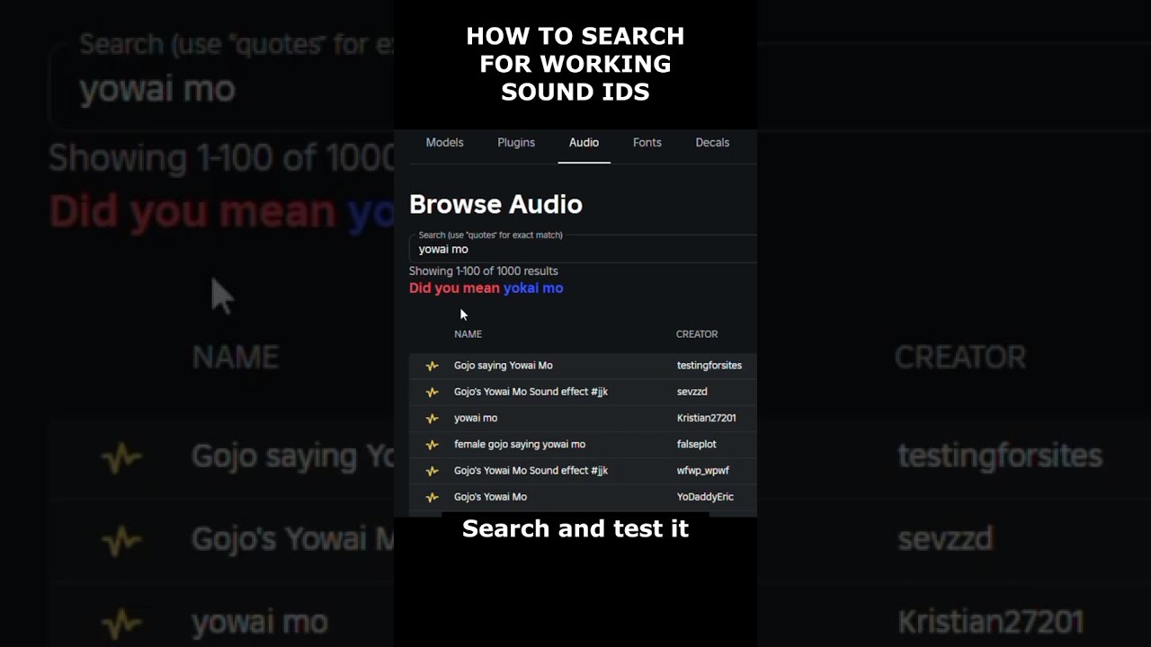 WORKING How To Search For Sound IDs Roblox Jjs Maxres2 