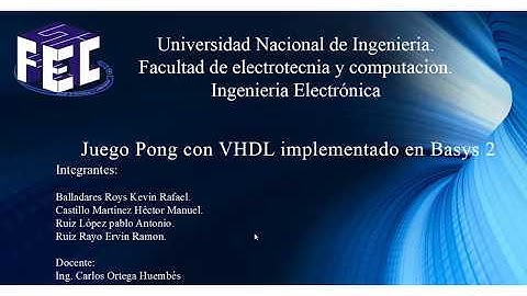 Juego Pong con VHDL en Basys 2