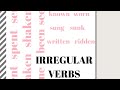 HOW TO MEMORIZE IRREGULAR VERBS IN ENGLISH - IN CATEGORIES - EASY TO REMEMBER!