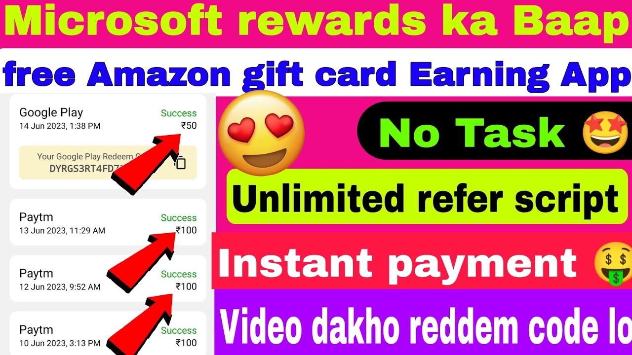 Top 2 Best Amazon gift card + Paytm cash + Reddem code Earning Apps 🤑
