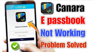 Canara e passbook sms problem | Canara e passbook not working | Canara bank e passbook not opening