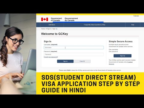 Apply SDS Visa Application and GC key account creation Step by Step Guide in Hindi