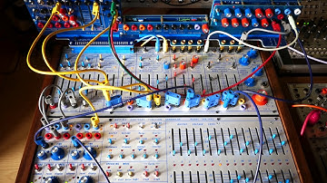 Buchla 208r (Easel voice) + 248r (MARF) + Portabellabz / EMS VCS3 Oscillator (synced)