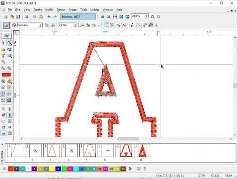 Embroidery Software EOS v.3 plus Tutorials – Create a Stitch file from a Cut File