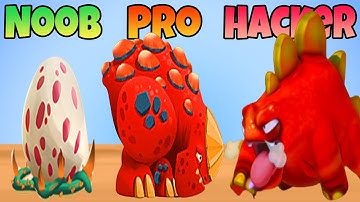 Noob vs Pro vs Hacker 🔥🛡️ – Dino Bash Epic Defense Battle