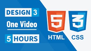 التصميم الثالث للتطبيق على HTML + CSS في فيديو واحد