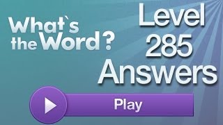 What's the Word Level 285 Answer