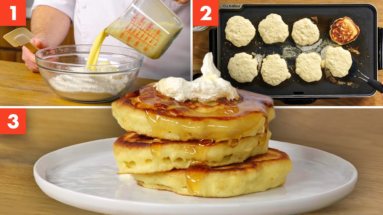 Learn how to make Easy Pancakes with Baking Soda Recipe Inside