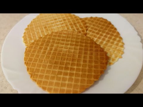 Вафли тонкие хрустящие. Минимум масла.