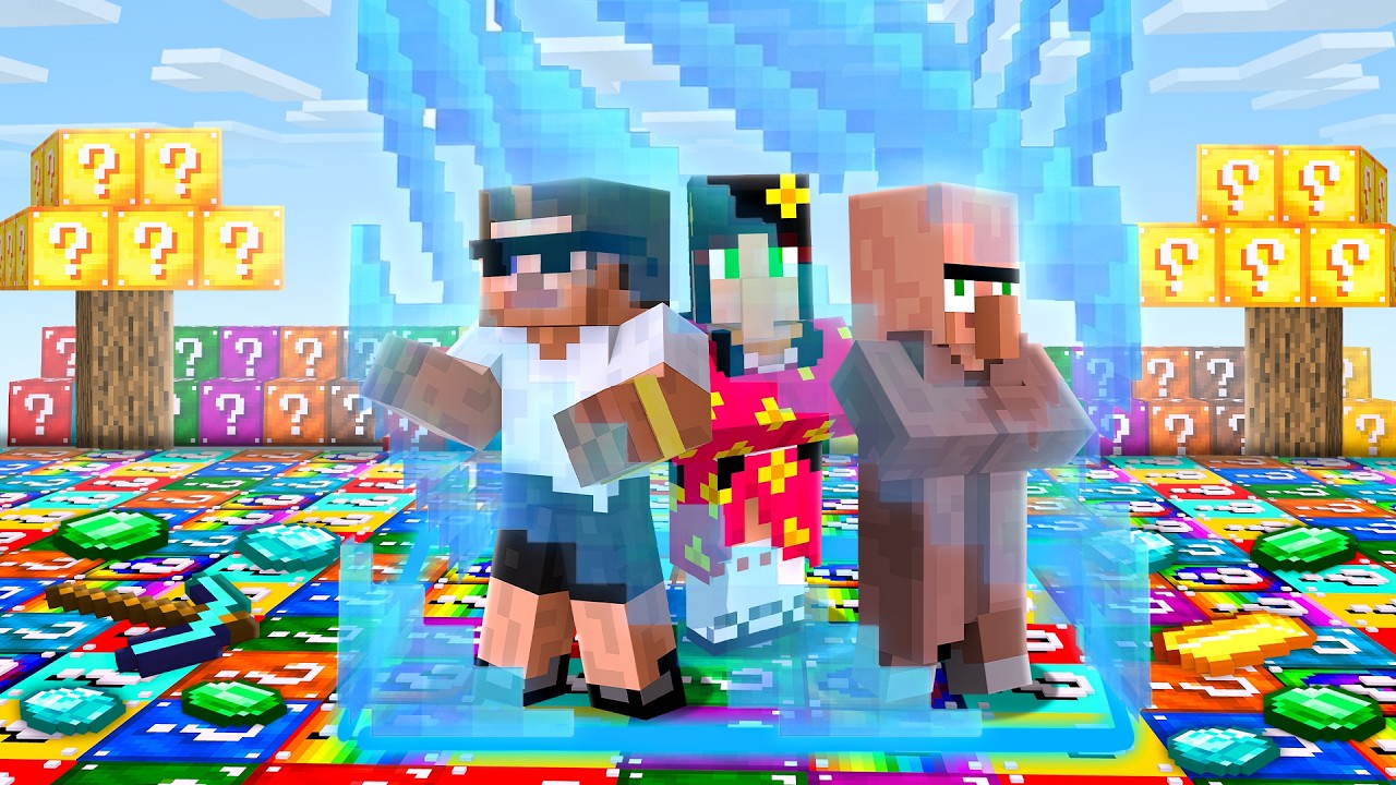 SURVIVING IN EXPANDING LUCKY BLOCK WORLD IN MINECRAFT!!