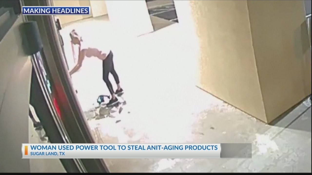 Woman caught on camera stealing anti-aging cream - YouTube
