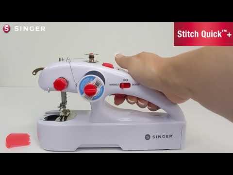 SINGER Stitch Quick + (Two Thread) Hand Held Mending Machine, White 