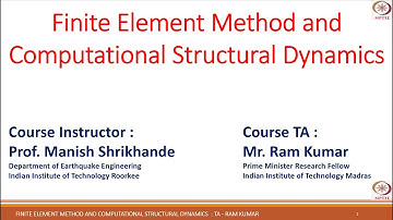 Week 4_Finite element method and computational structure dynamic || NPTEL  || Approximate method