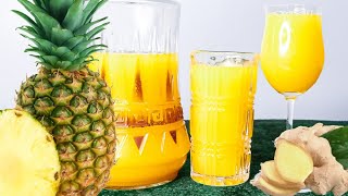 Let's Make This Healthy Ginger Pineapple Drink || Ginger Pineapple Juice