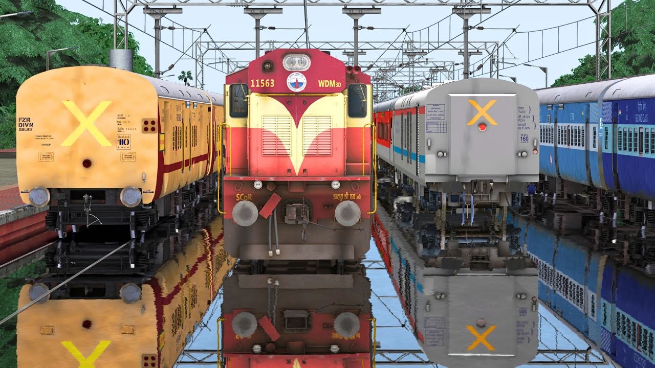 TRAINS CROSSING FLOOD RAILWAY STATION | BUMPY RAILROAD | TRAIN SIMULATOR | RAILWORKS | NTG GAMING