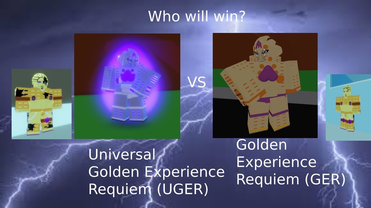 Old Video Gold Experience Requiem Vs Universal Gold Experience Requiem Ft V Vexxx Youtube - golden experience roblox avatar