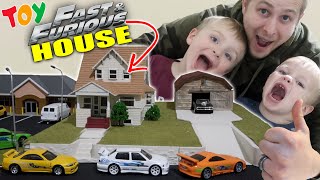 DAD Builds FAST and FURIOUS House in TOY car TOWN for SON