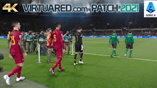 4k Efootball Pes 2021 Virtuared V41  Realistic Graphic Mods And Gameplay  Roma Vs Sassuolo