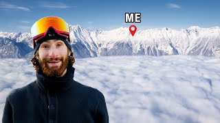 Pro Skier Doing Tricks Above The Clouds In Austria