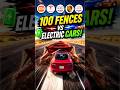 100 Fences vs Electric Cars! 🔋🏎️ (Shocking Ending) #shorts