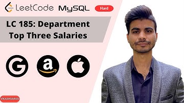 LeetCode ( Department Top Three Salaries ) - SQL