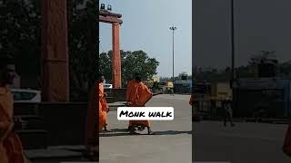 Monk Walking To The School Every Morning