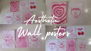 How to make DIY homemade AESTHETIC POSTERS at home 🎀🌷|| മലയാളം|| Surreal Moon 