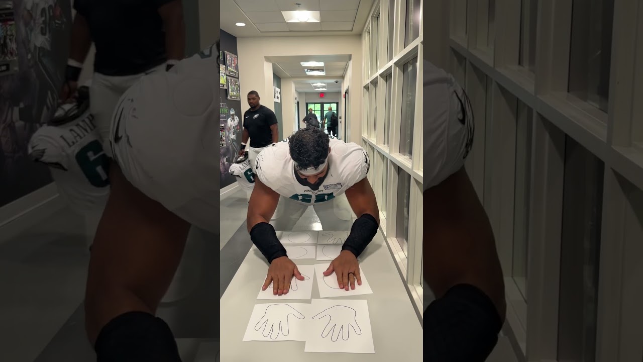 The Eagles play Hand Hopscotch #shorts