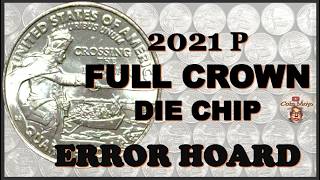 Full Crown Die Chip Hoard 2021 P Washington Crossing the Delaware Quarter