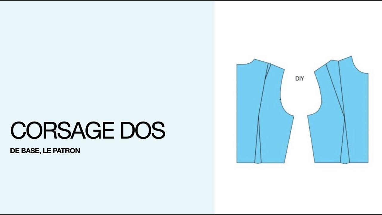Patron, Gabarit corsage dos.