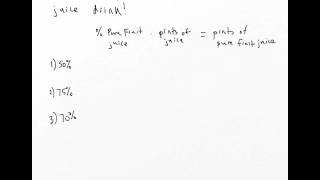 Percent mixture word problem system of equations