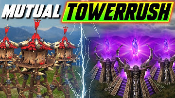 We towerrush EACH OTHER! - WC3 - Grubby