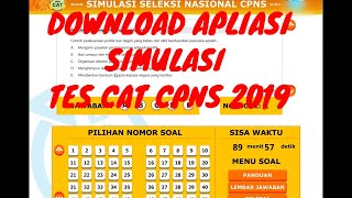 Cara Mendownload dan Memulai aplikasi Simulasi TES CAT CPNS 2019 screenshot 1