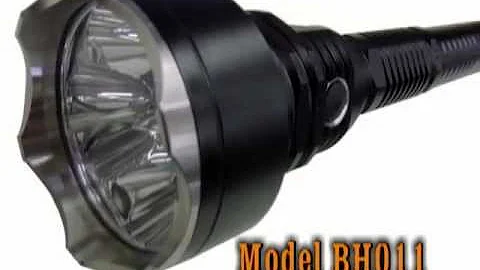 flashlight 4200 lumens 4 led cree t6 light distance 1 km 5 mode model BH011