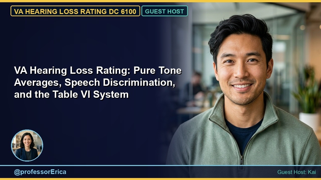 VA Disability: Hearing Loss — Pure Tone Averages and Speech Discrimination