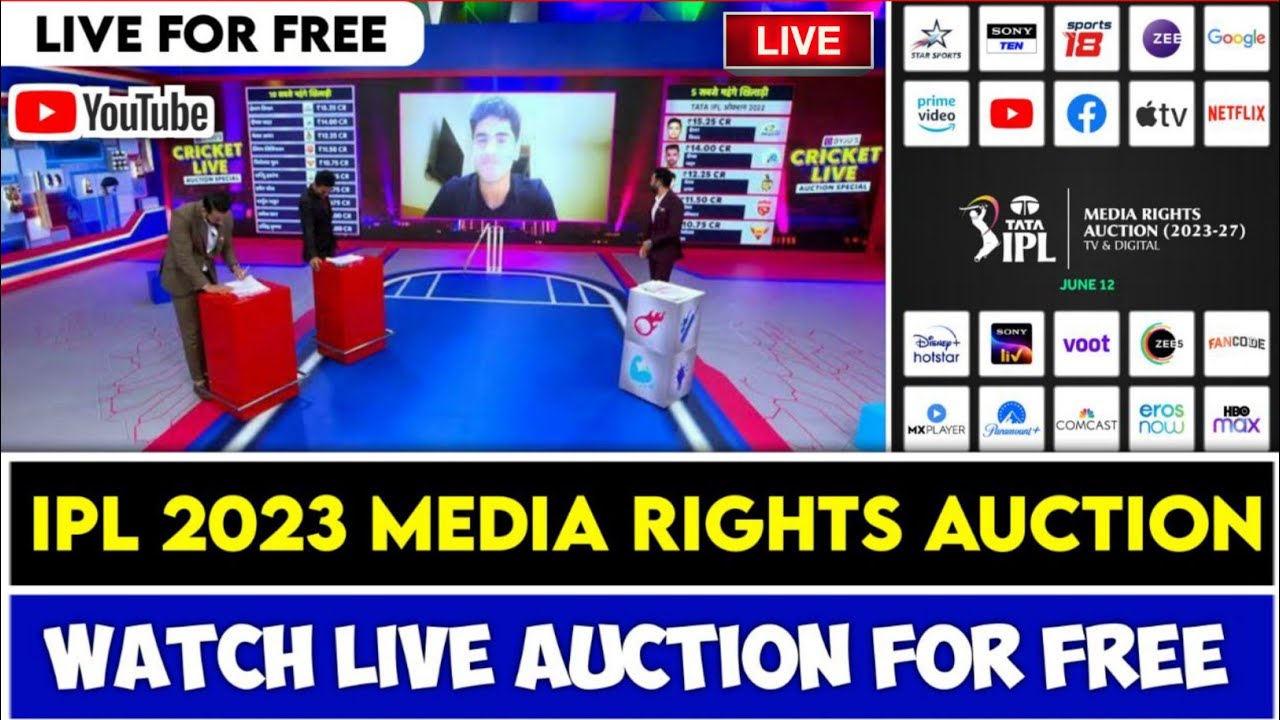 🚨 IPL Broadcasting Auction LIVE (2023 - 27)