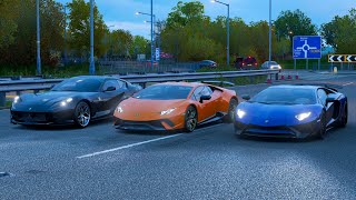 Hello everyone and welcome back. today's video features a trio super
car drag race. featuring two lamborghini brothers ferrari that rivals
ev...