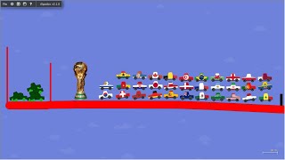 World Cup 2022 Infection Car Race! Algodoo