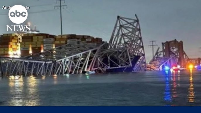 Francis Scott Key Bridge In Baltimore Md Struck By Container Ship