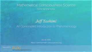 An Opinionated Introduction to Phenomenology (Jeff Yoshimi)