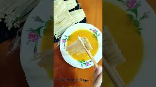 مشروم صيني مقلي fried enoki mushroom #shorts #shortsfeed #short #shortsvideo #shortvideo #china