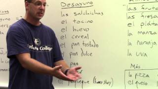 Esp1 C3A L1 Food and Meal Vocabulary Spanish Realidades 1