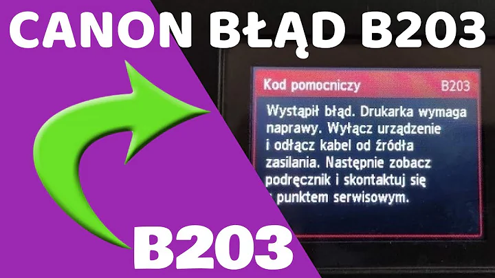 Jak usunąć BŁĄD B203 w drukarkach CANON MG5750, MG5540, iP7210, MG6650, MG6420, MG5550 itd.....