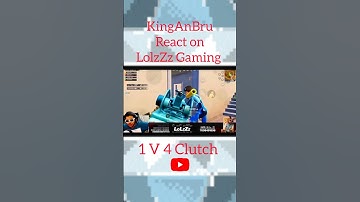 🔥KingAnbru react on 👿LolzZz Gaming 1 V 4 Clutch 😎#shorts  #bgmi #trending #kinganbru #LozZzgaming