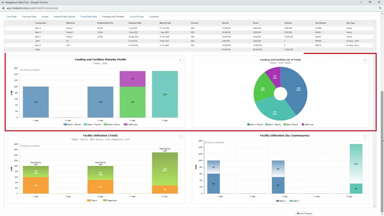 Liquidity management: debt funding facilities