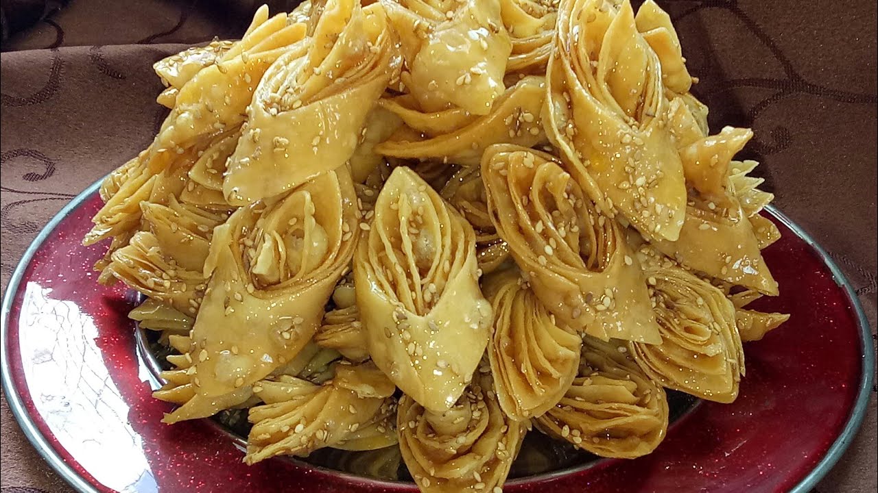 حلوى لسان الطير  المقرمشة رائعة جدا واقتصادية مع اسهل طريقة لتحضيرها